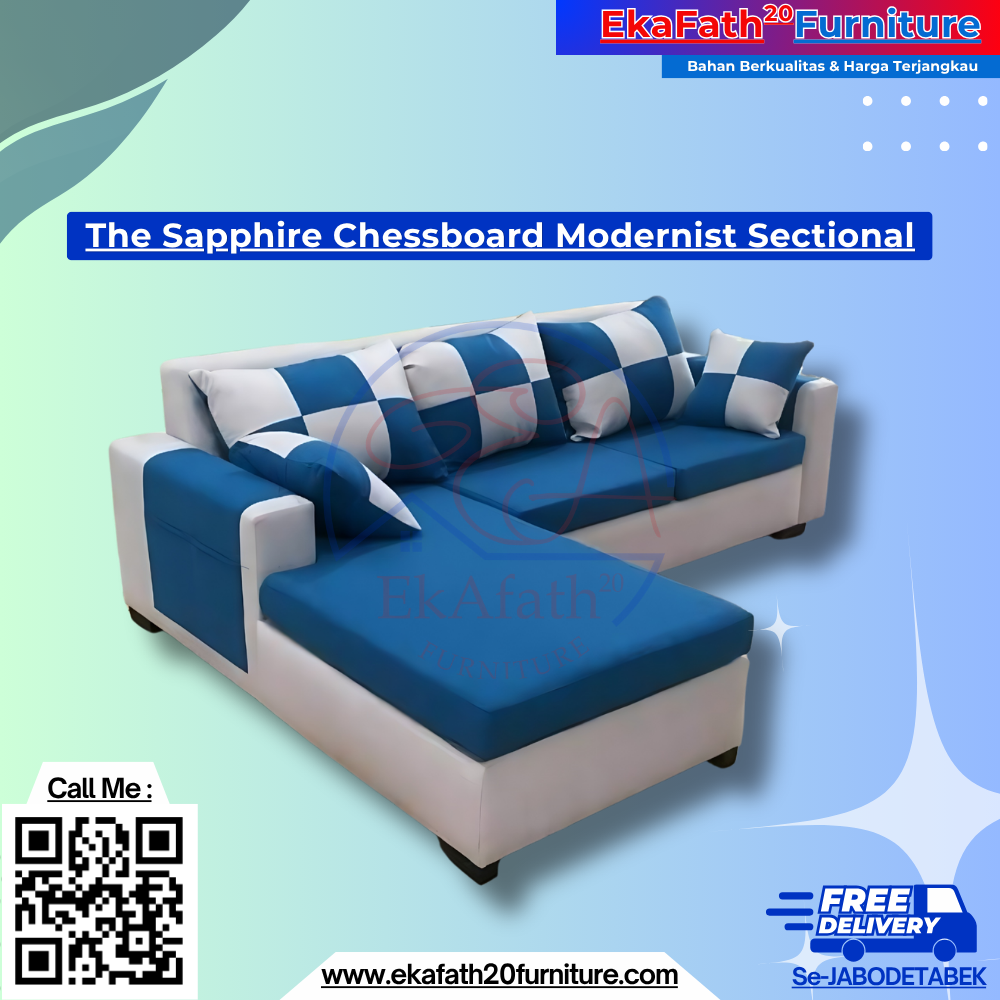 Sofa kustom modular L-shape anti air The Aqua-Shield Pro dari ekafath20furniture.com